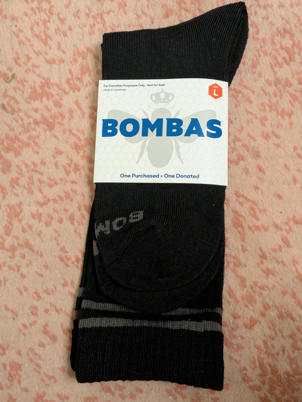Bombas Black Crew Socks